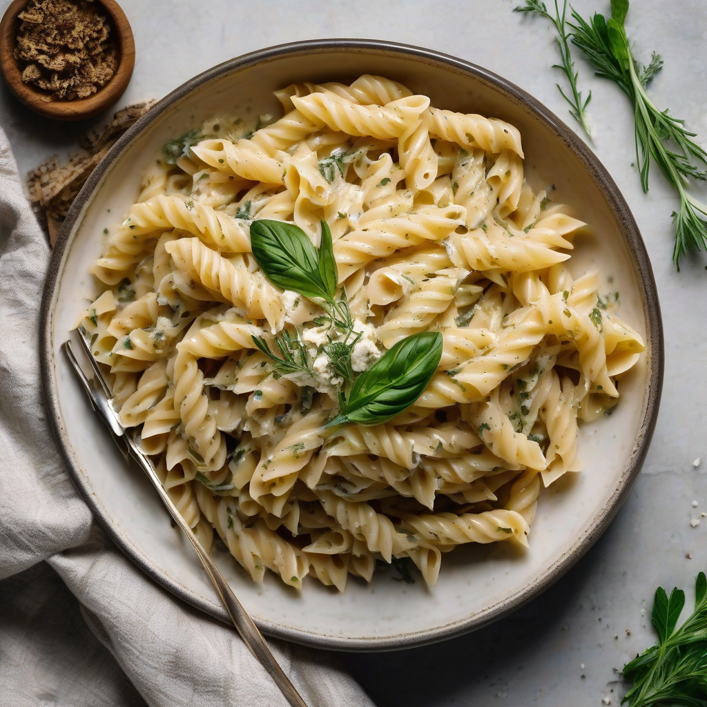 2 Ingredient Creamy Herby Garlicky Boursin Pasta