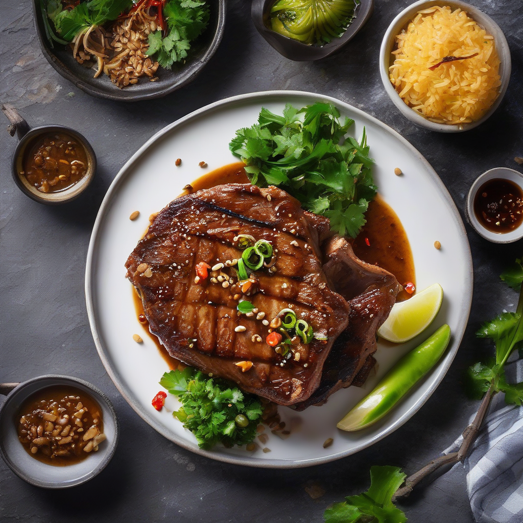 Potongan Daging Babi Asia dengan Kecap Jahe