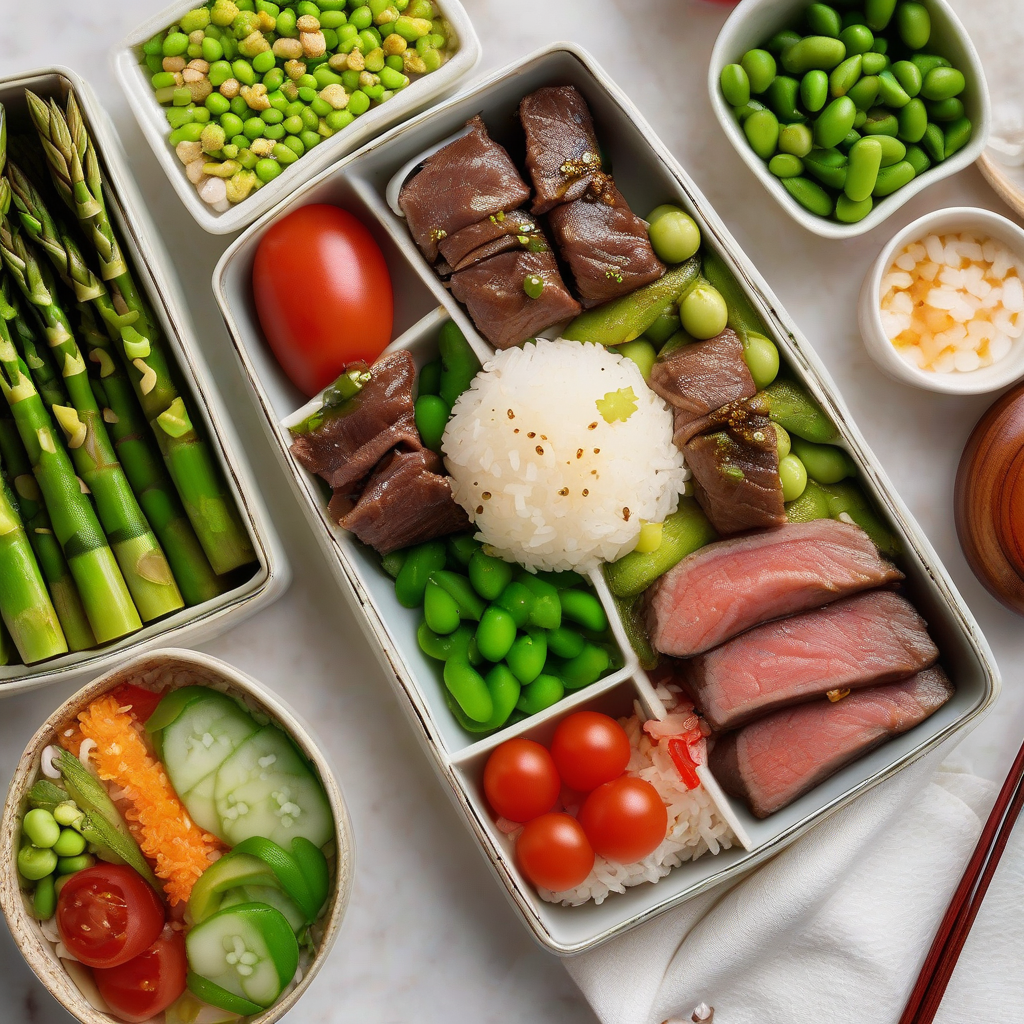 Asparagus Beef Roll Bento
