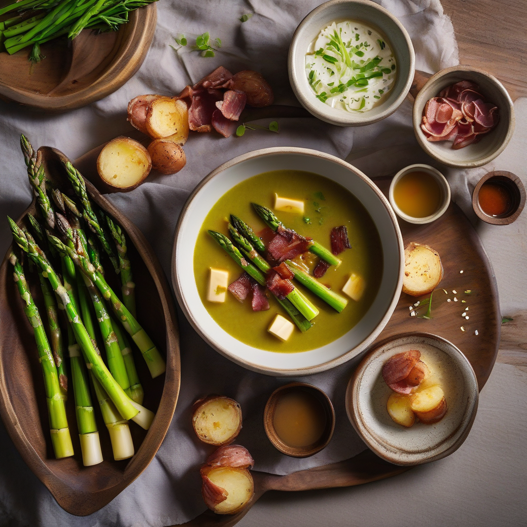 Bacon Asparagus Miso Soup
