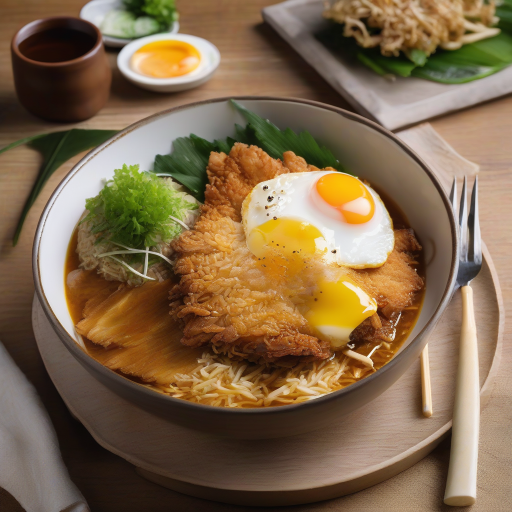 Katsudon Panggang (Mangkuk Nasi Potongan Panggang Renyah Jepang)