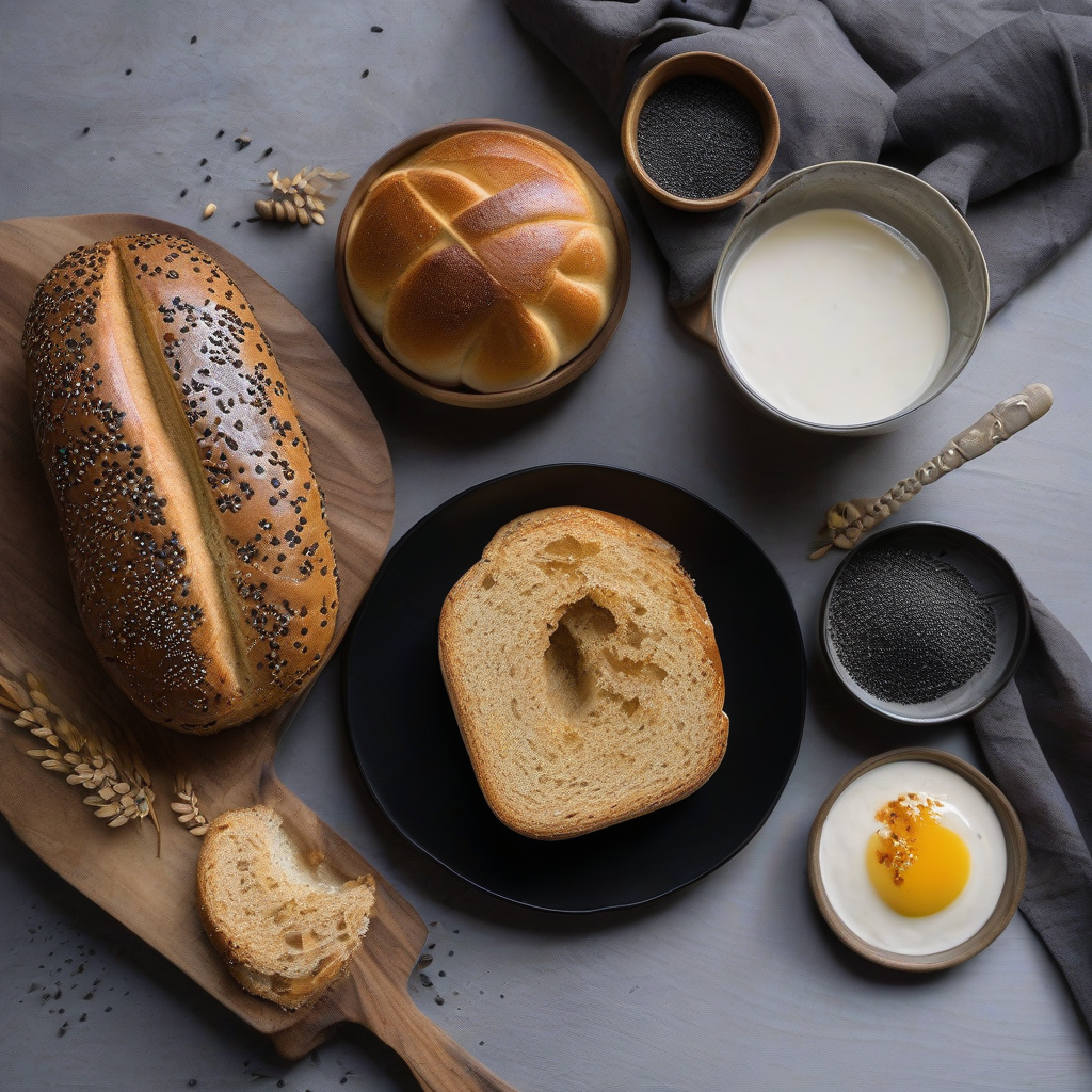 Black Sesame Milk Bread (Shokupan)