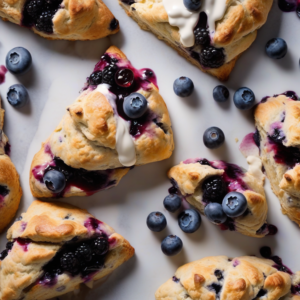Blueberry Creme Fraiche Scones