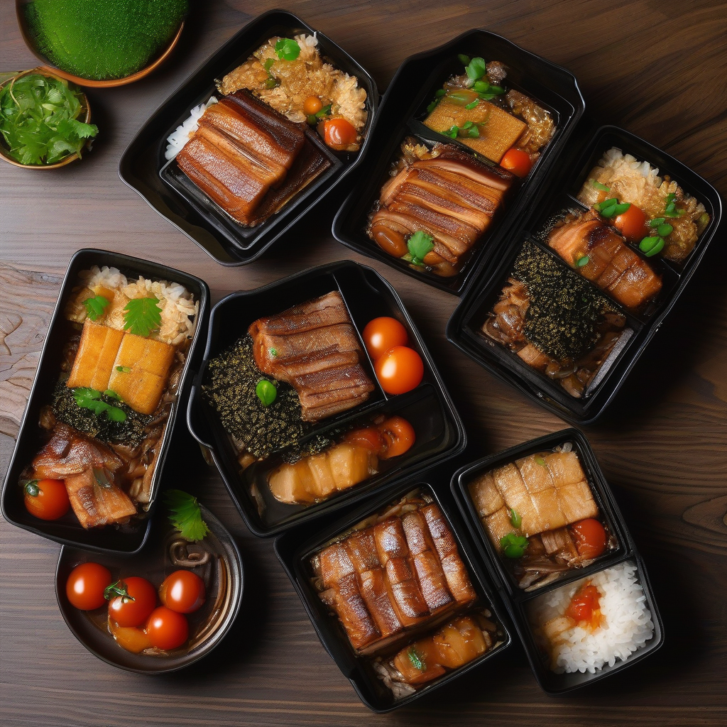 Braised Pork Belly Bento