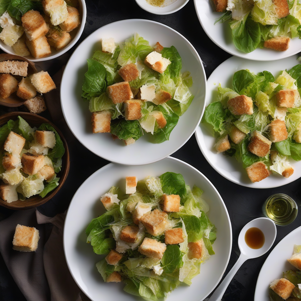 Caesar Salad with Homemade Croutons