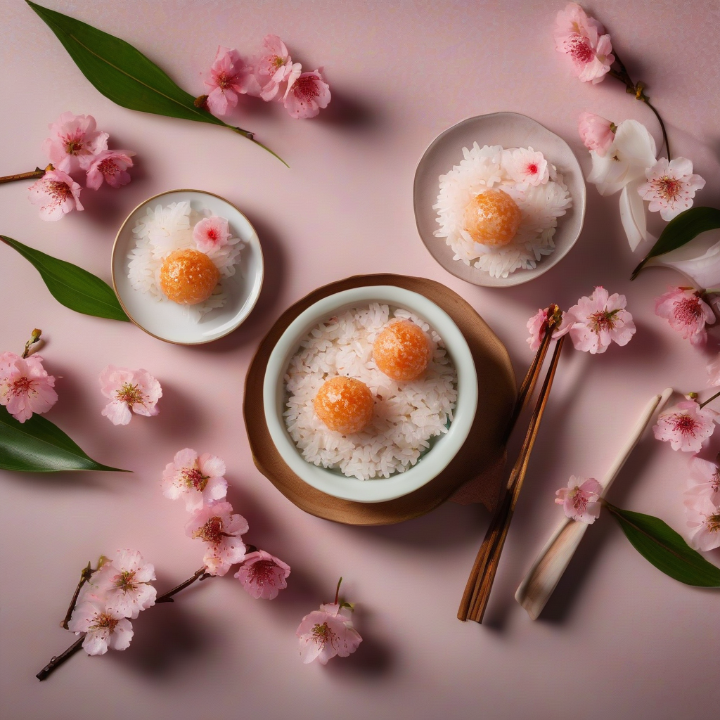 Cherry Blossom Rice Balls