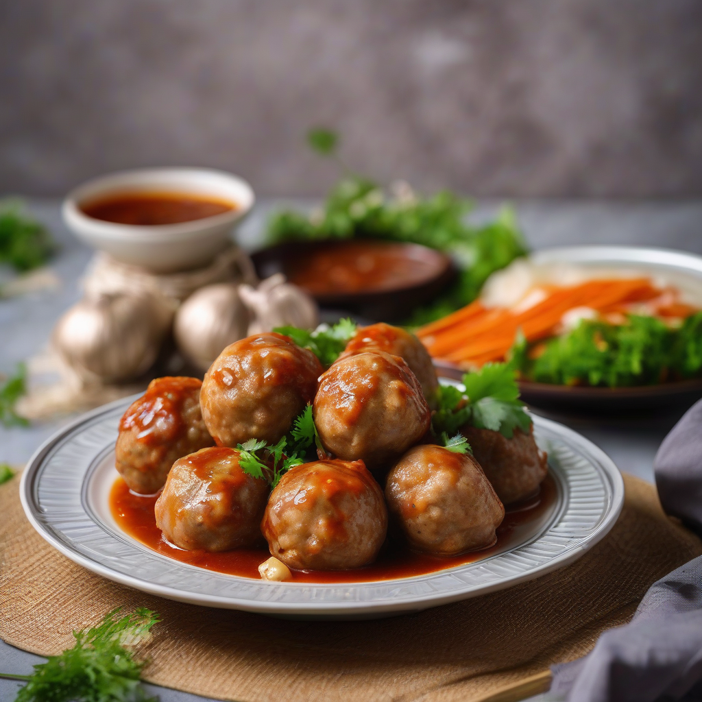 Chicken Meatballs with Sweet and Sour Sauce