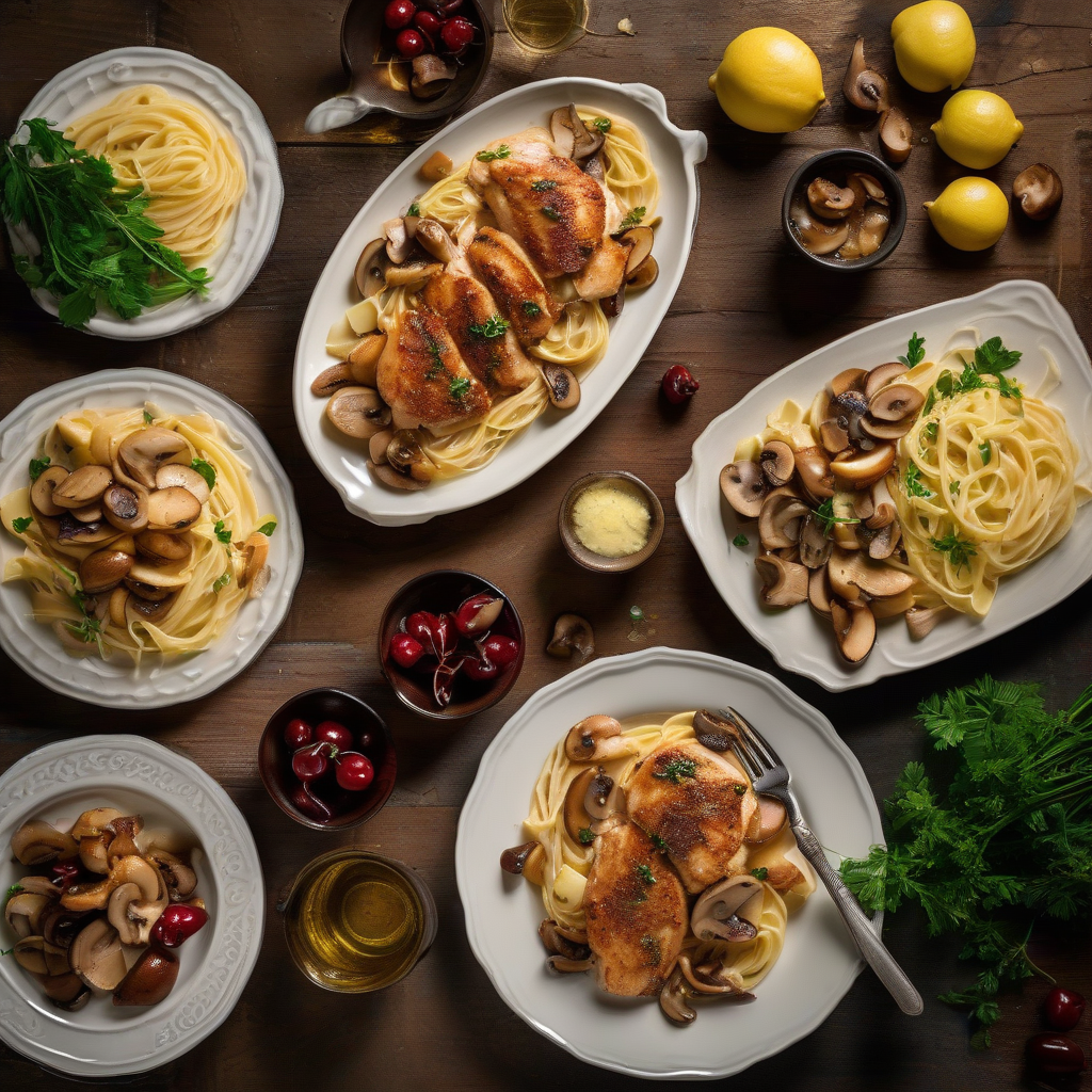 Chicken Scallopini with Lemon Butter Pasta