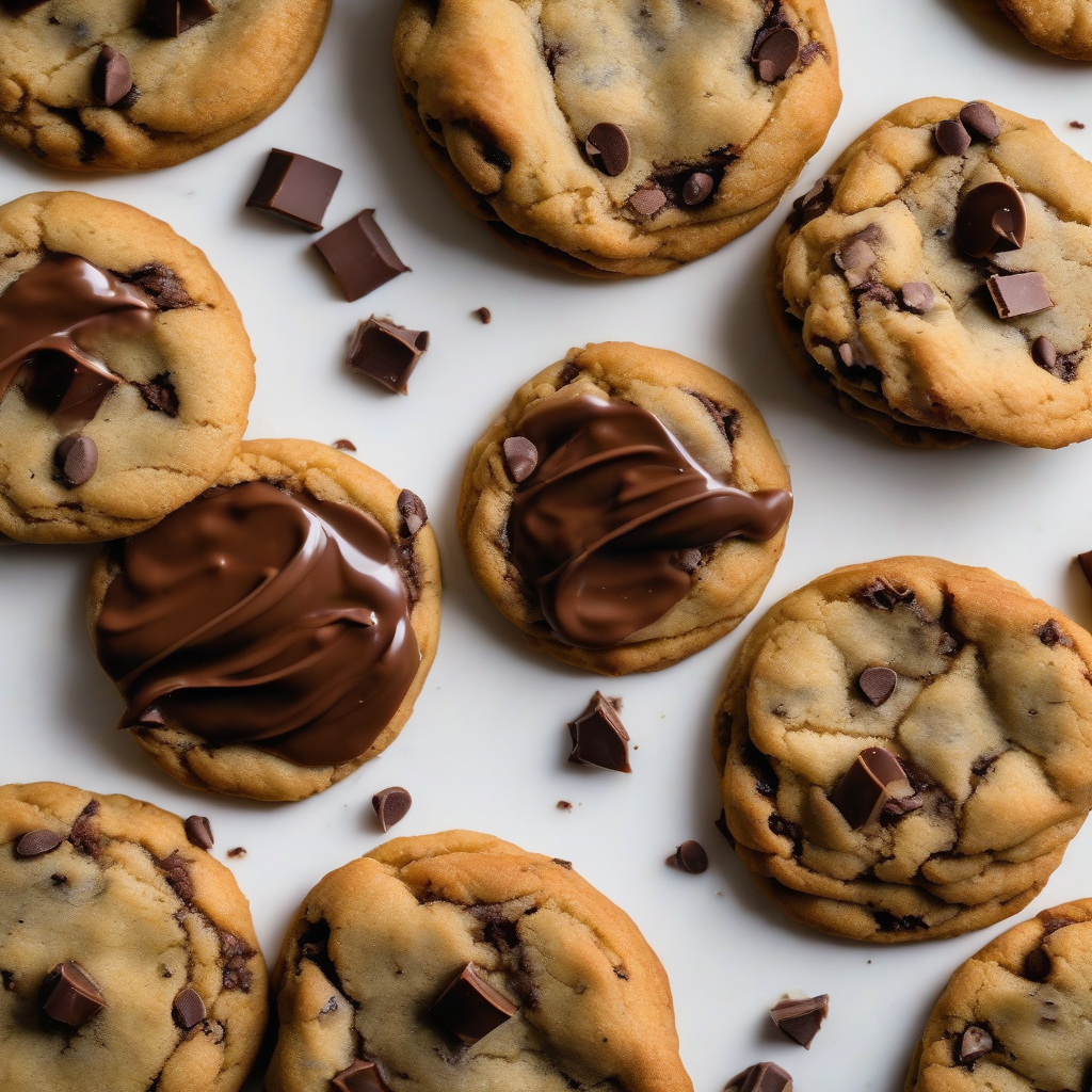 Kue Coklat Chip dengan Nutella