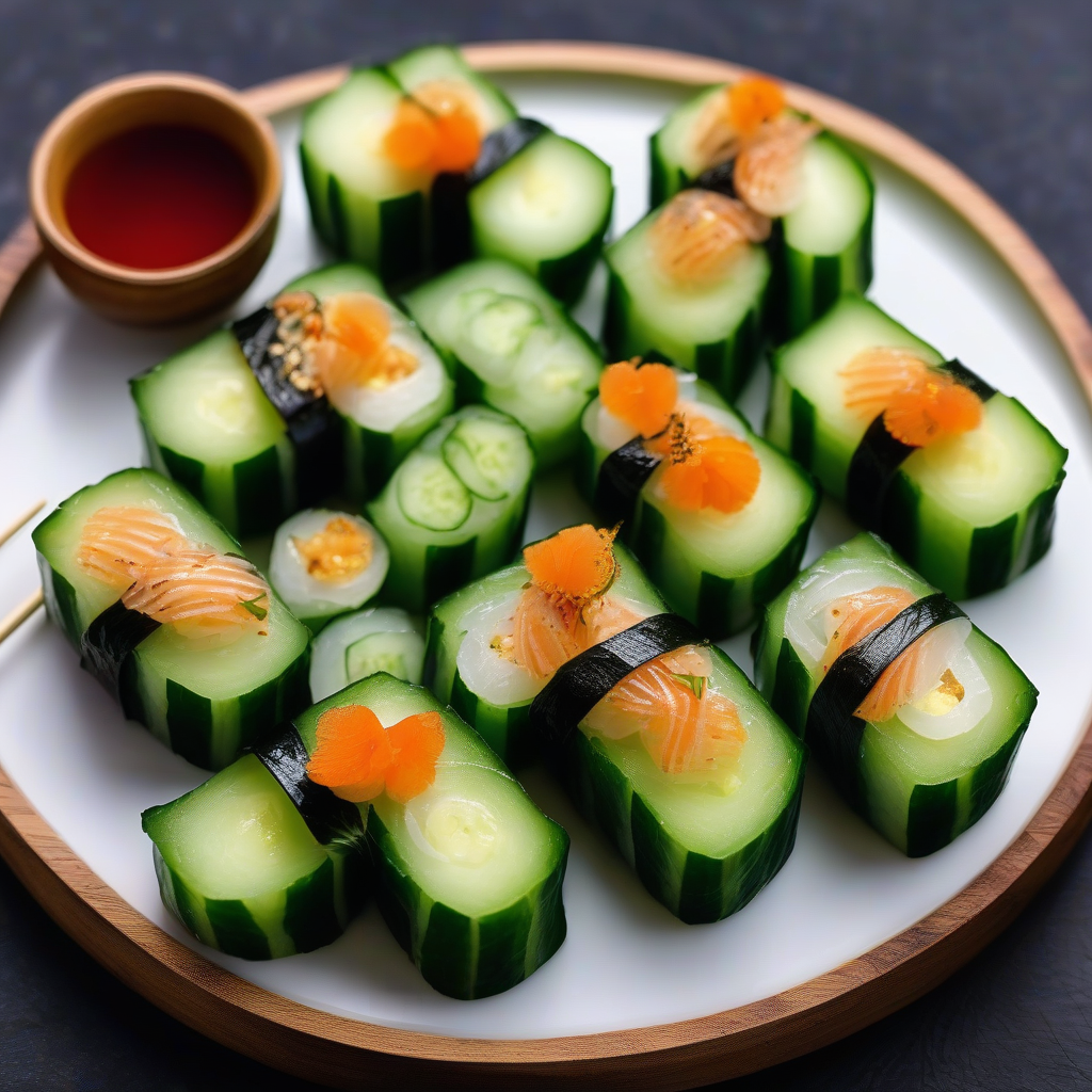 Cucumber Wrapped Sushi