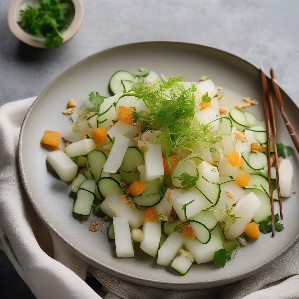 Salad Daikon dan Mentimun dengan Shio Koji