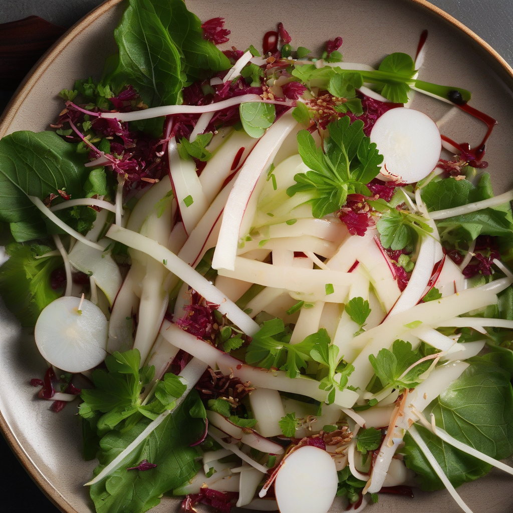 Daikon Salad with Ume Plum Dressing