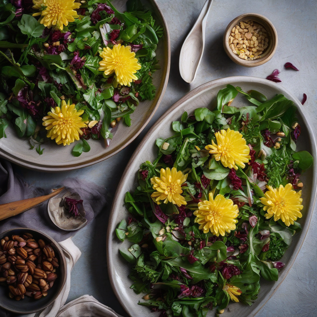 Easy Chrysanthemum Greens Salad