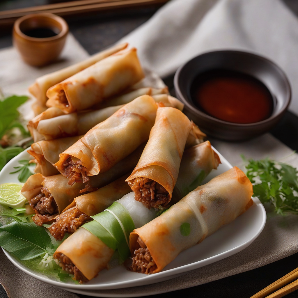 Lumpia Segar dengan Yakiniku