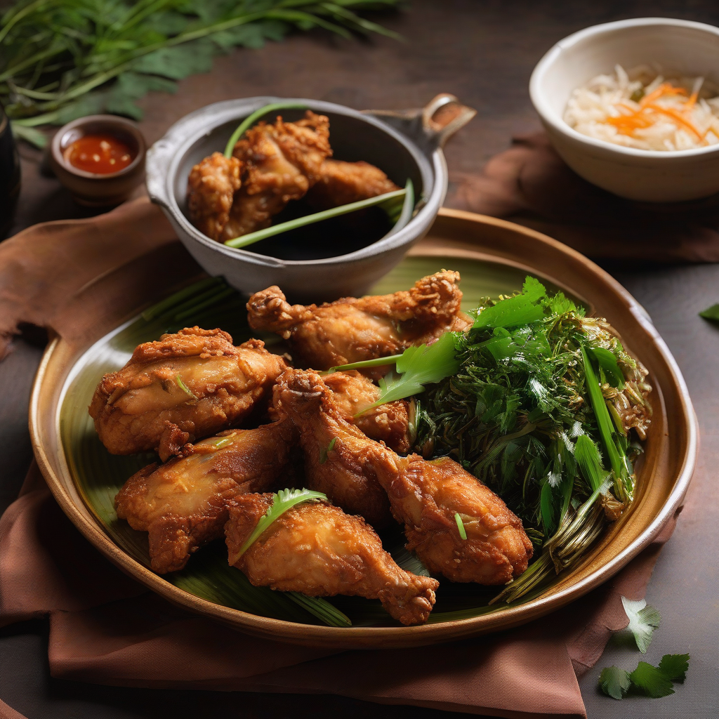 Fried Chicken with Scallion Soy Sauce (Yurinchi)