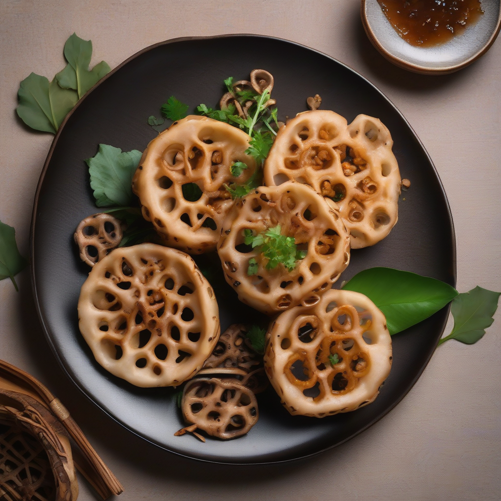 Fried Lotus Root with Pork