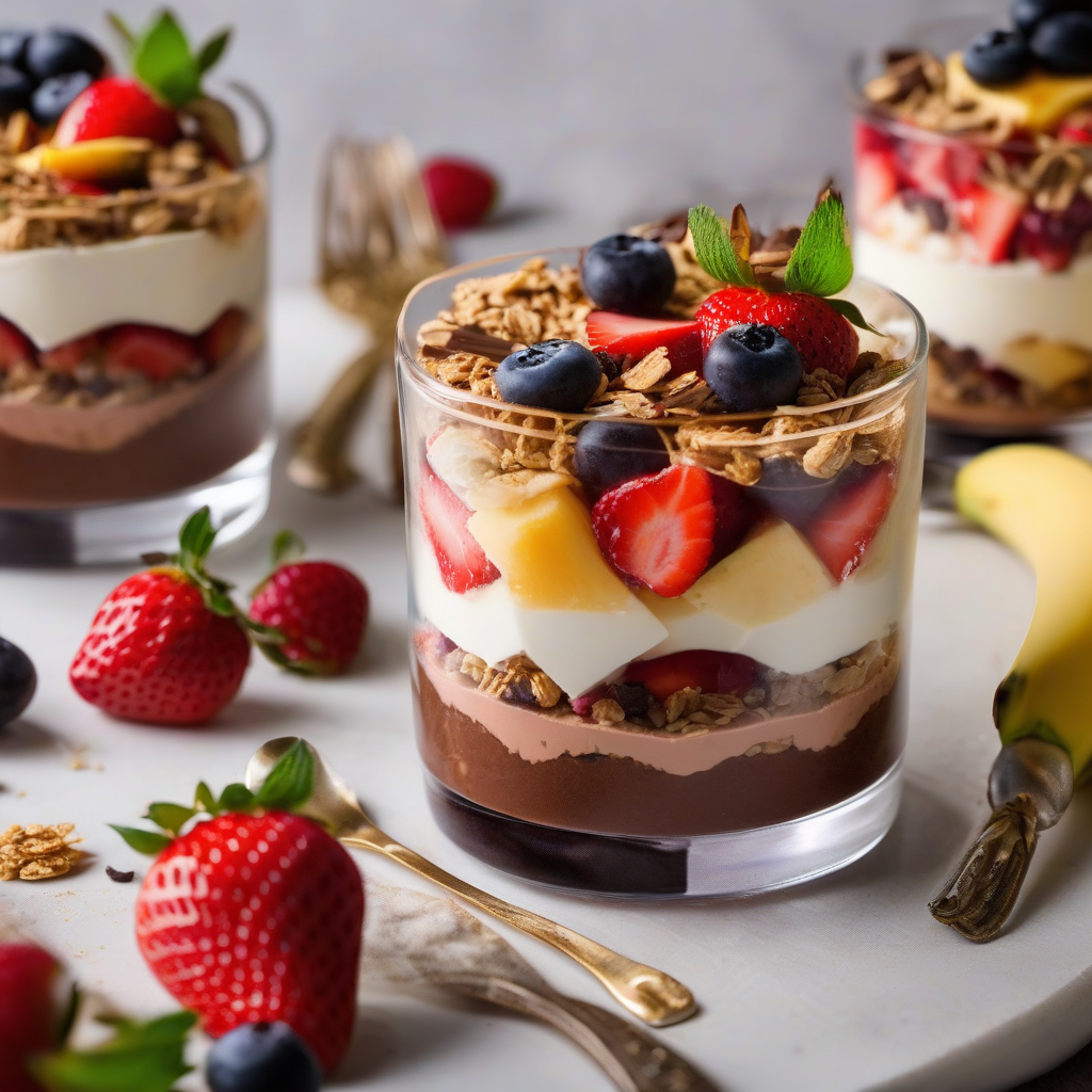 Fruit Parfait (Strawberry Parfait &amp; Chocolate Banana Parfait)