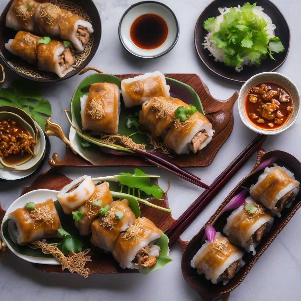 Ginger Pork Rolls with Eggplant