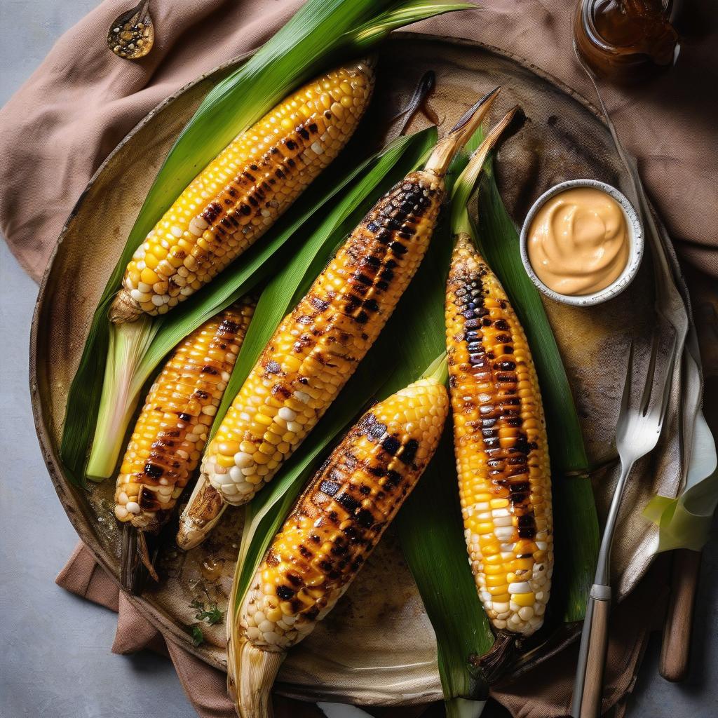 Grilled Corn with Honey Miso Butter