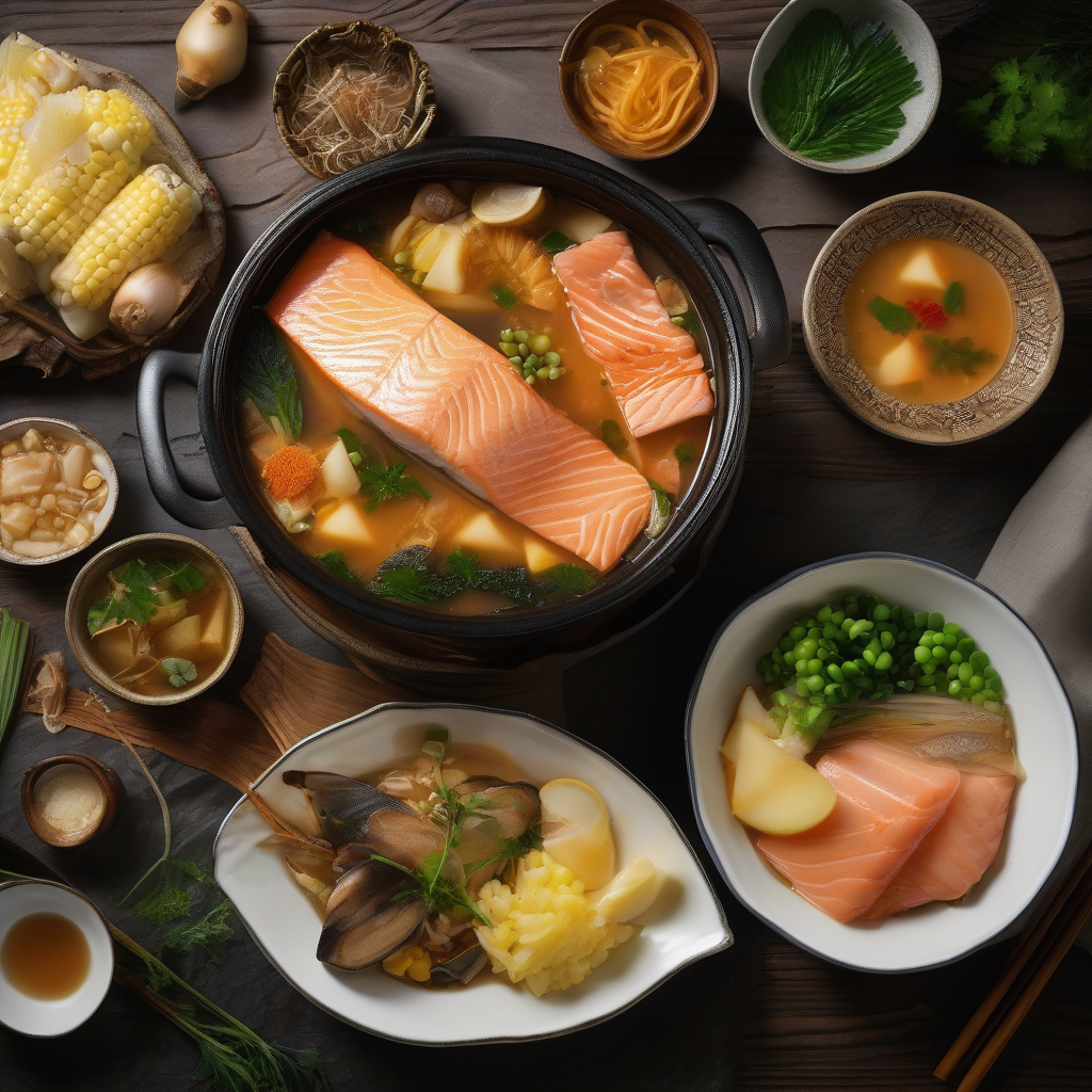 Hokkaido Salmon Hot Pot (Ishikari Nabe)