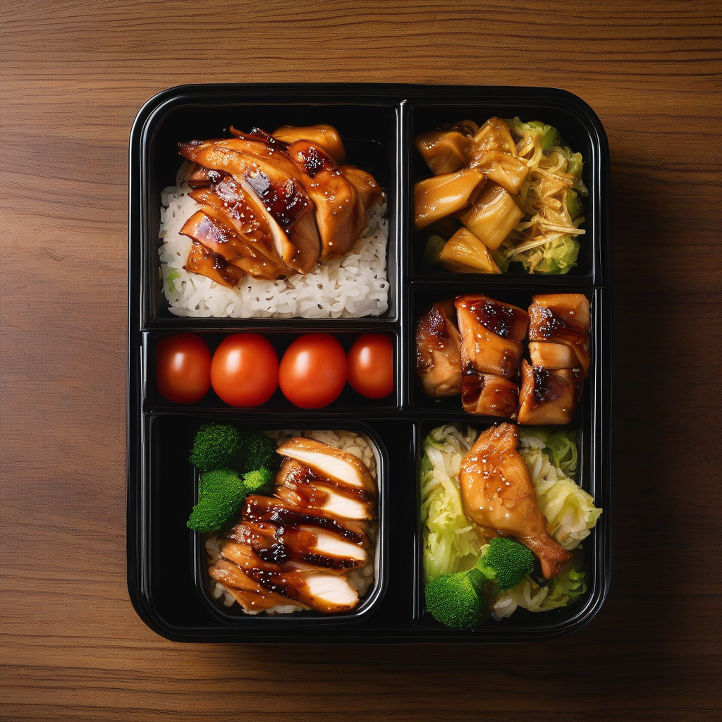 Honey Soy Sauce Chicken Bento