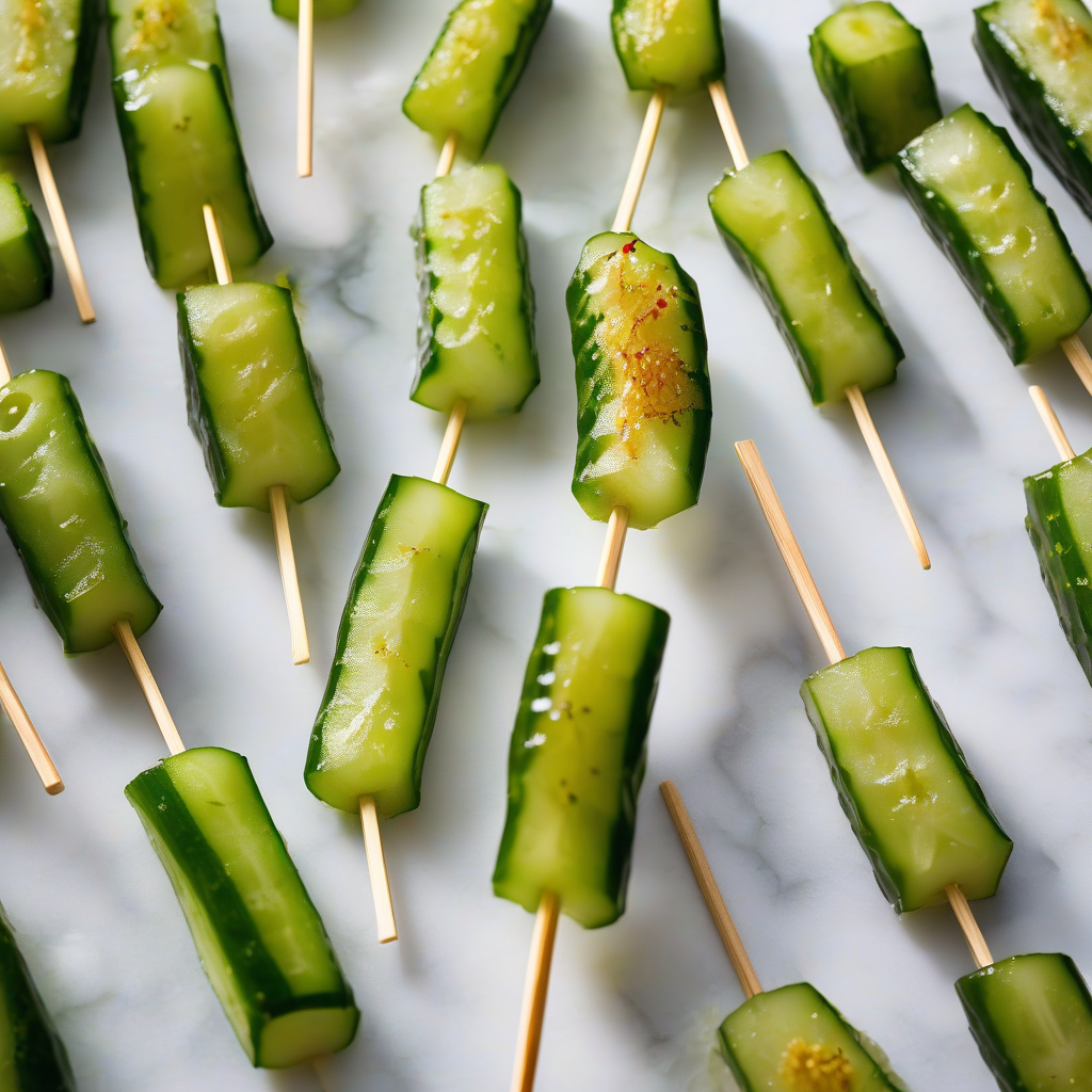 Japanese Pickled Cucumber on a Stick