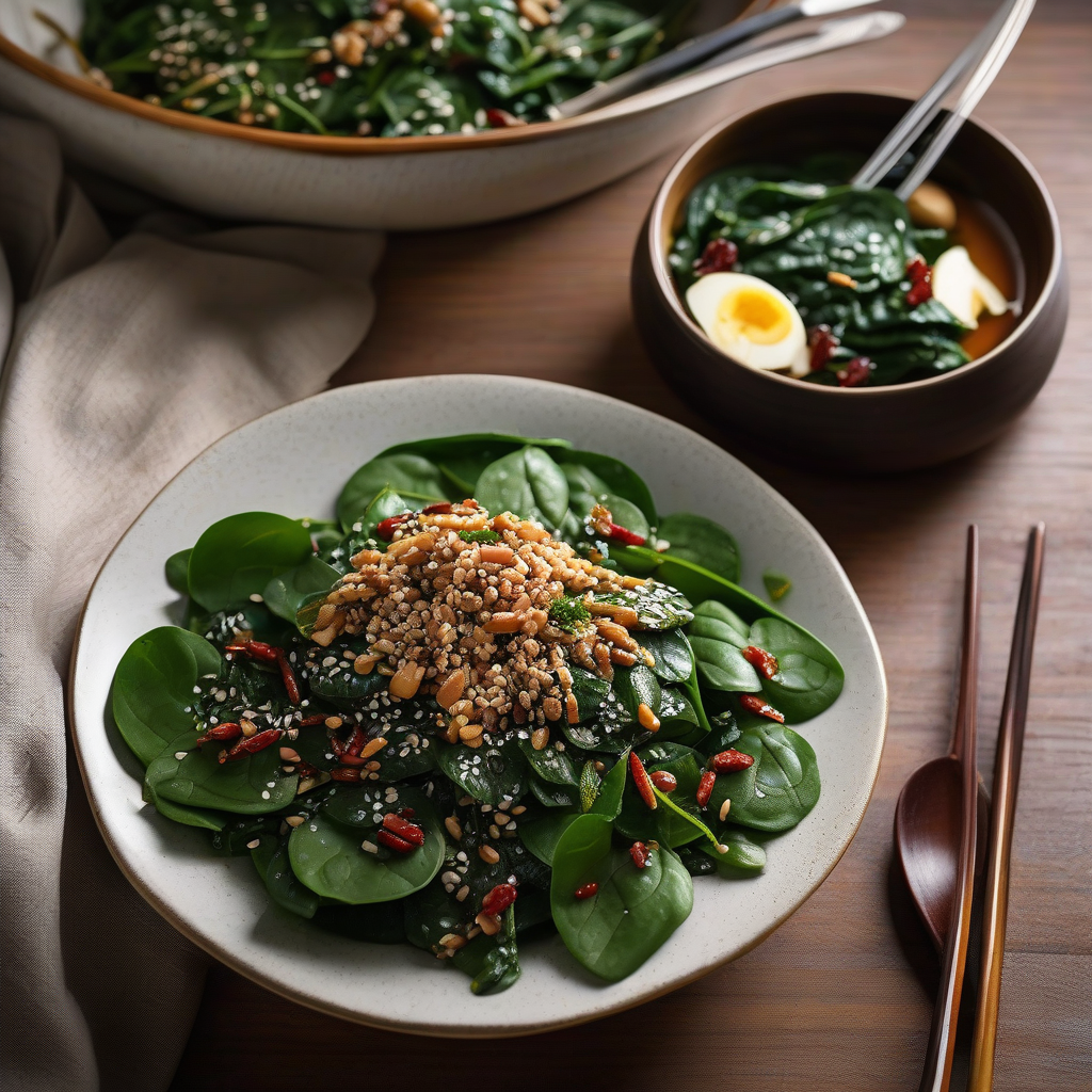 Japanese Spinach Salad with Sesame Dressing (Gomaae)