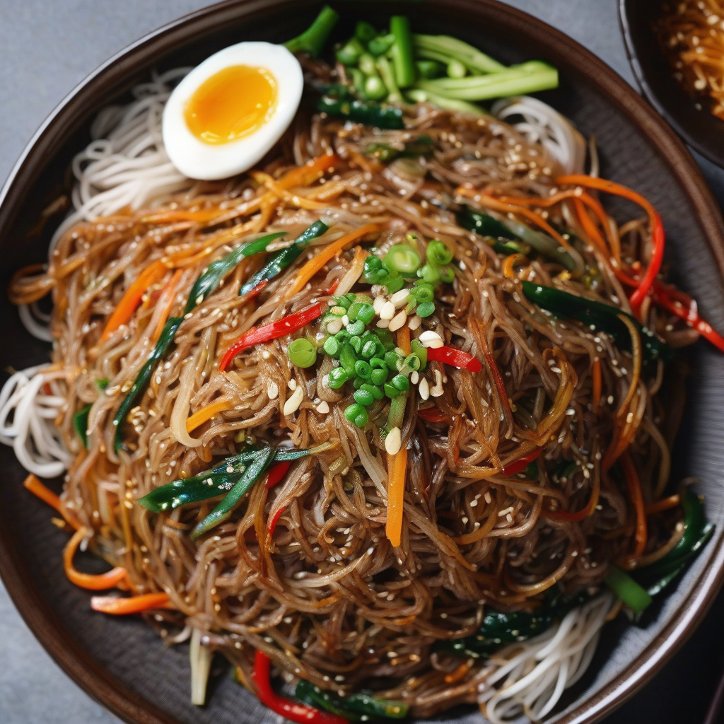 Japchae (Korean Stir-Fried Noodles)