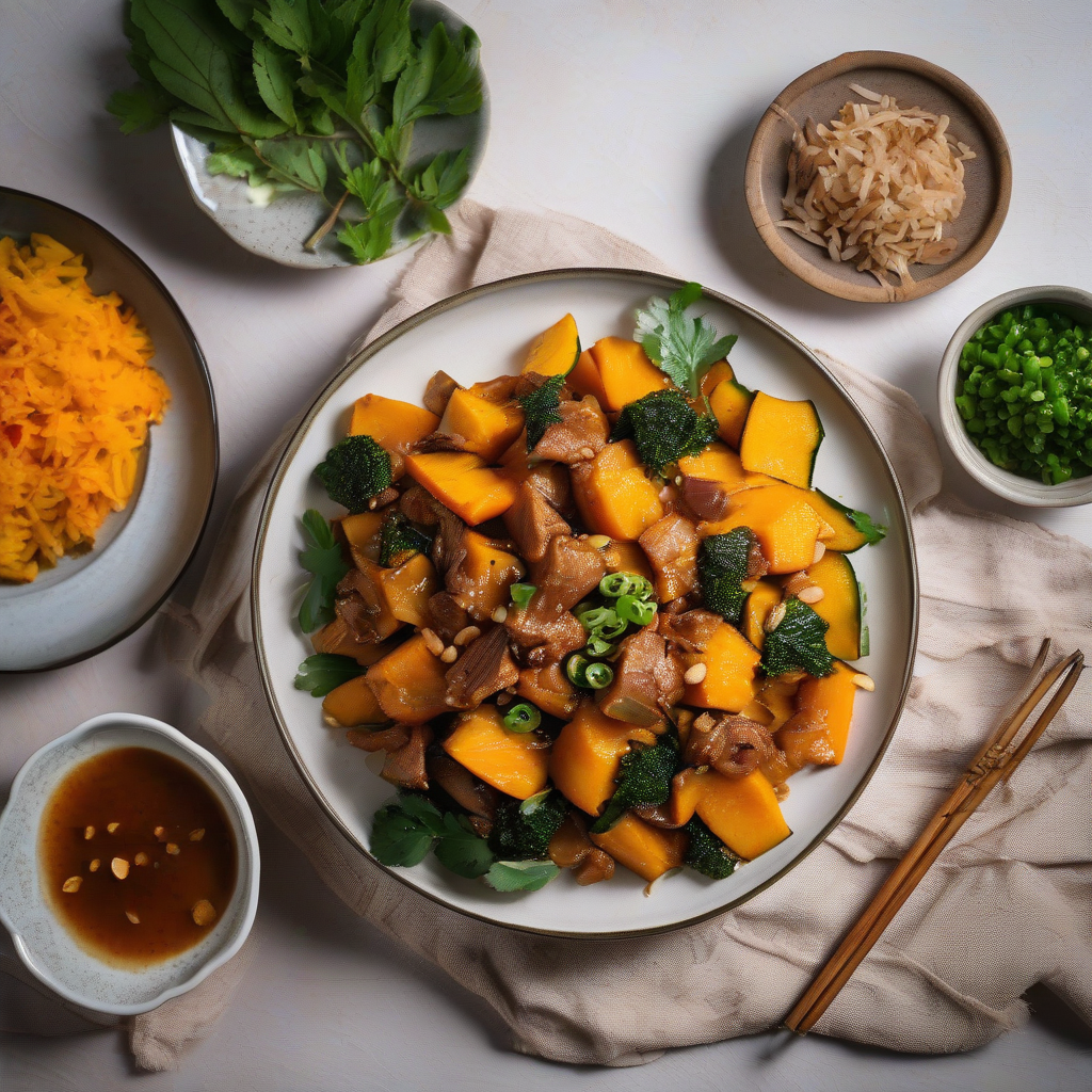 Kabocha Pork Stir-Fry