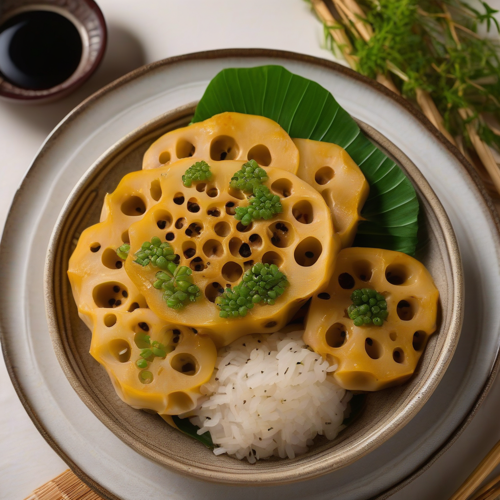 Karashi Renkon (Lotus Root with Japanese Mustard)