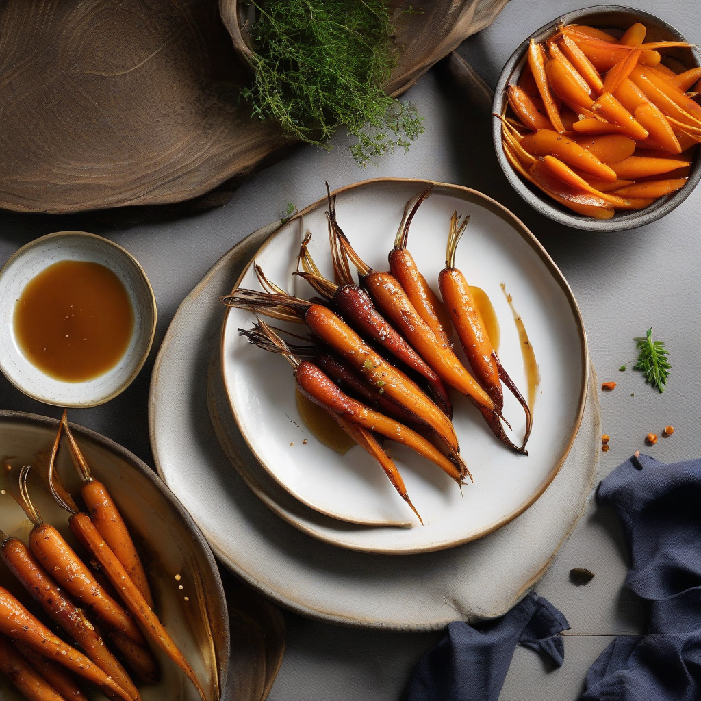 Maple and Miso Glazed Roasted Carrots