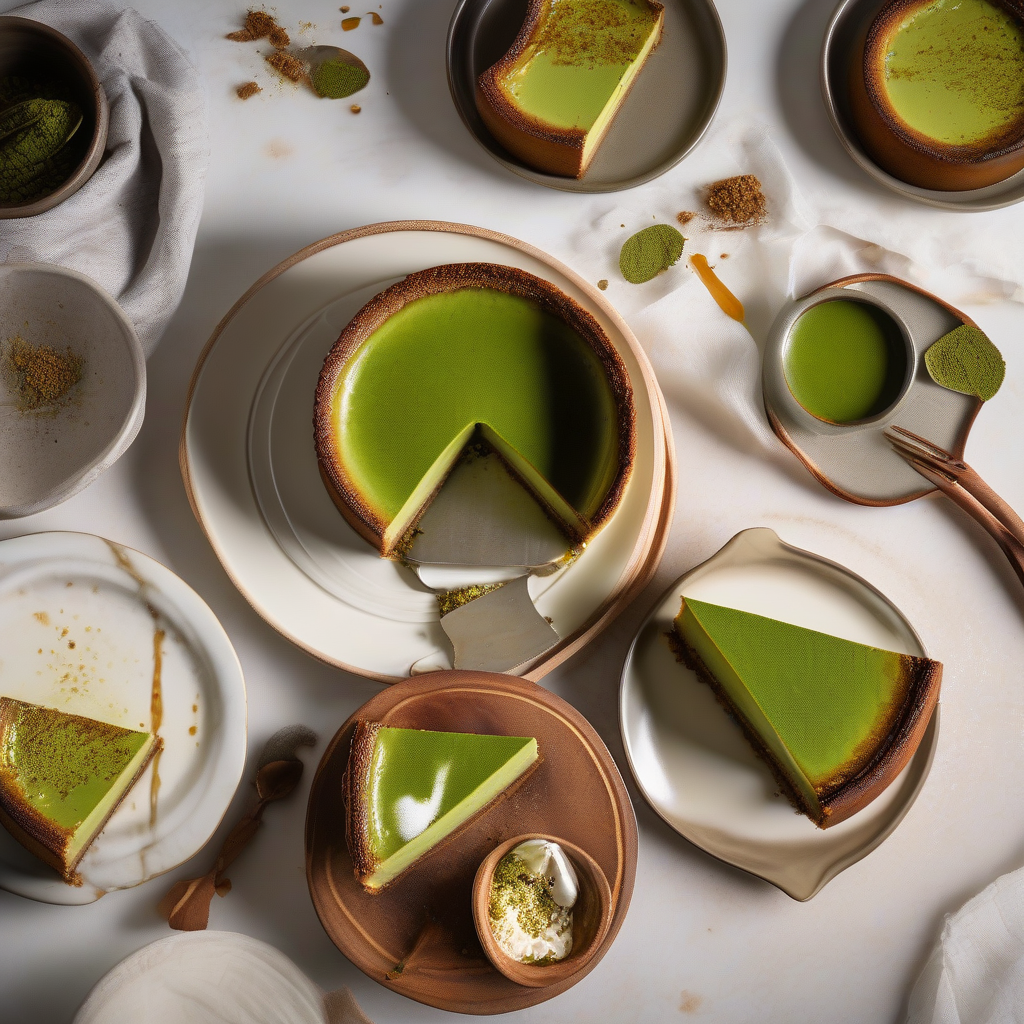 Matcha Basque Burnt Cheesecake