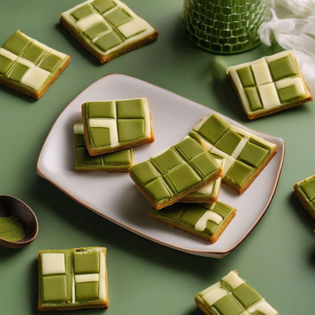 Matcha Checkerboard Cookies