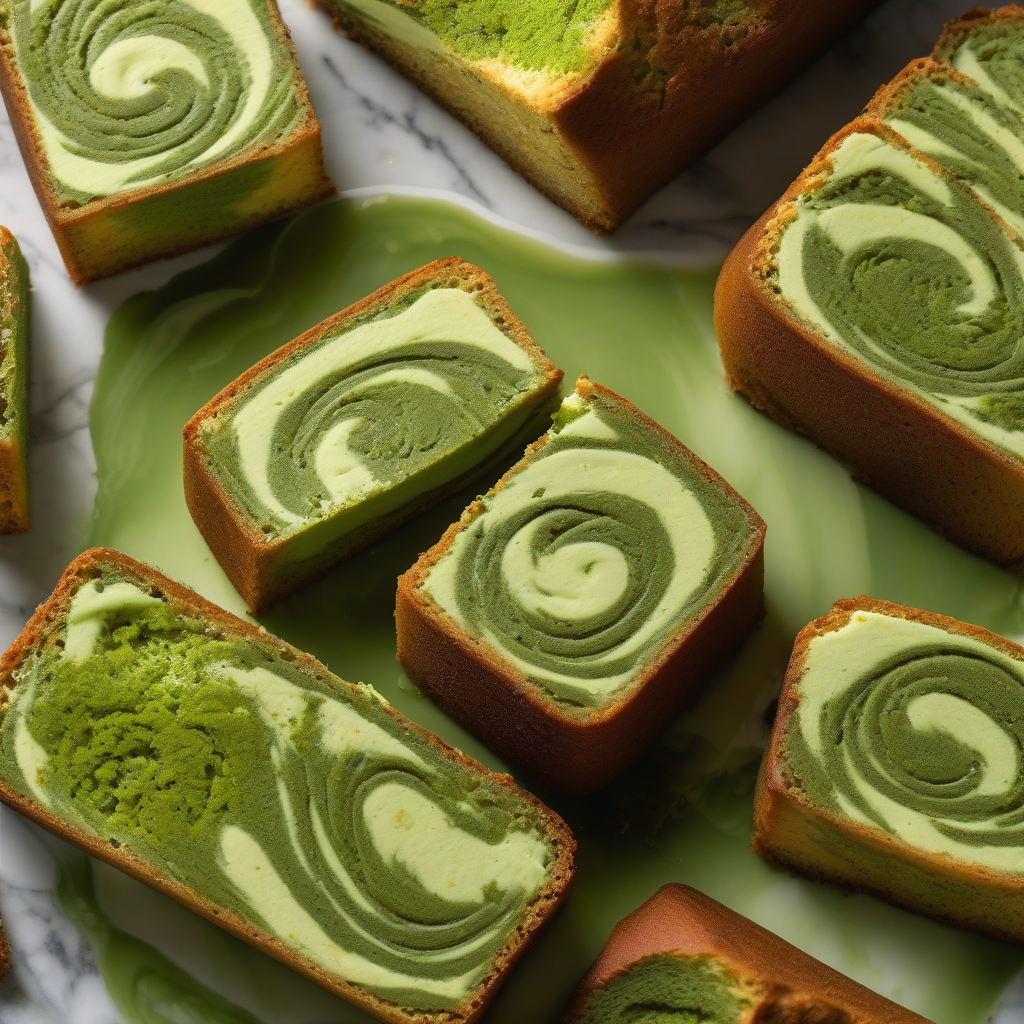 Matcha Marble Pound Cake