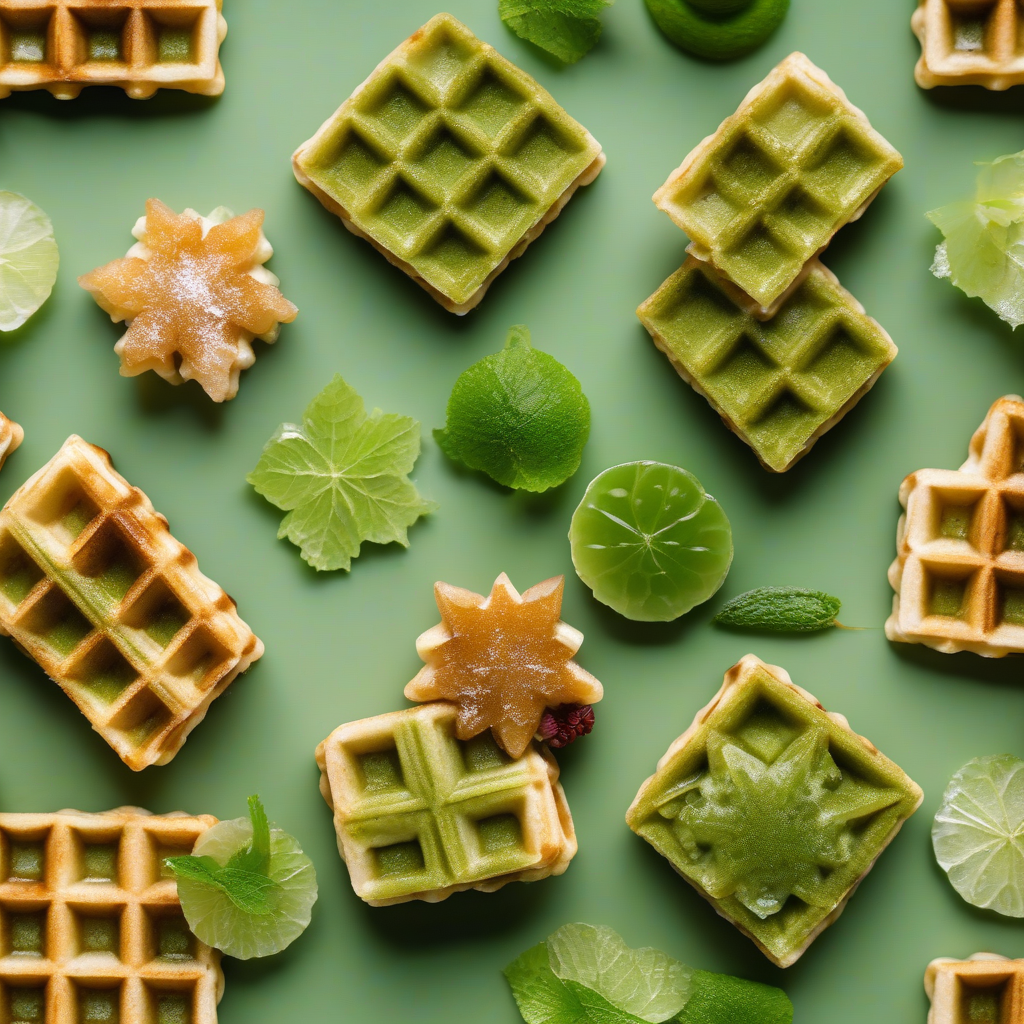 Matcha Mochi Waffles