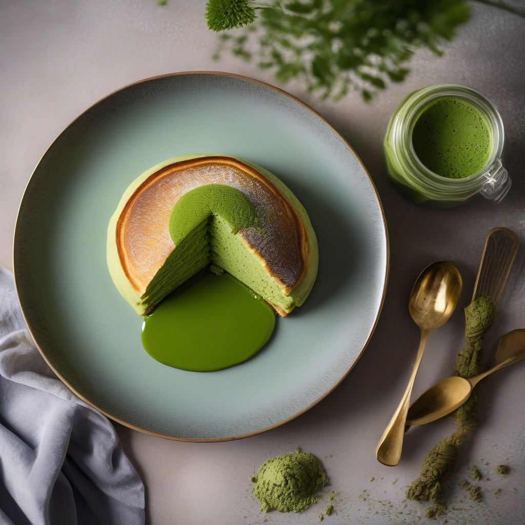 Matcha Soufflé Pancakes