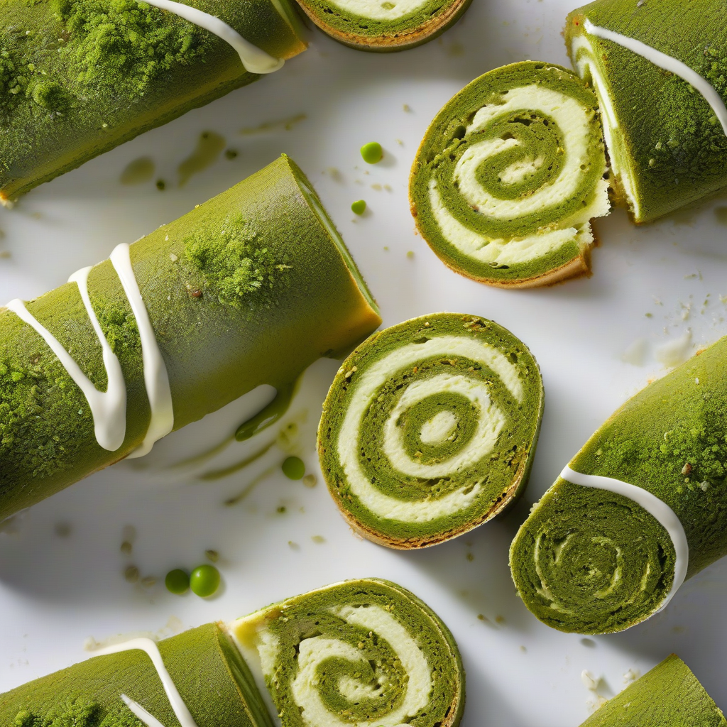 Matcha Swiss Roll (Roll Cake)