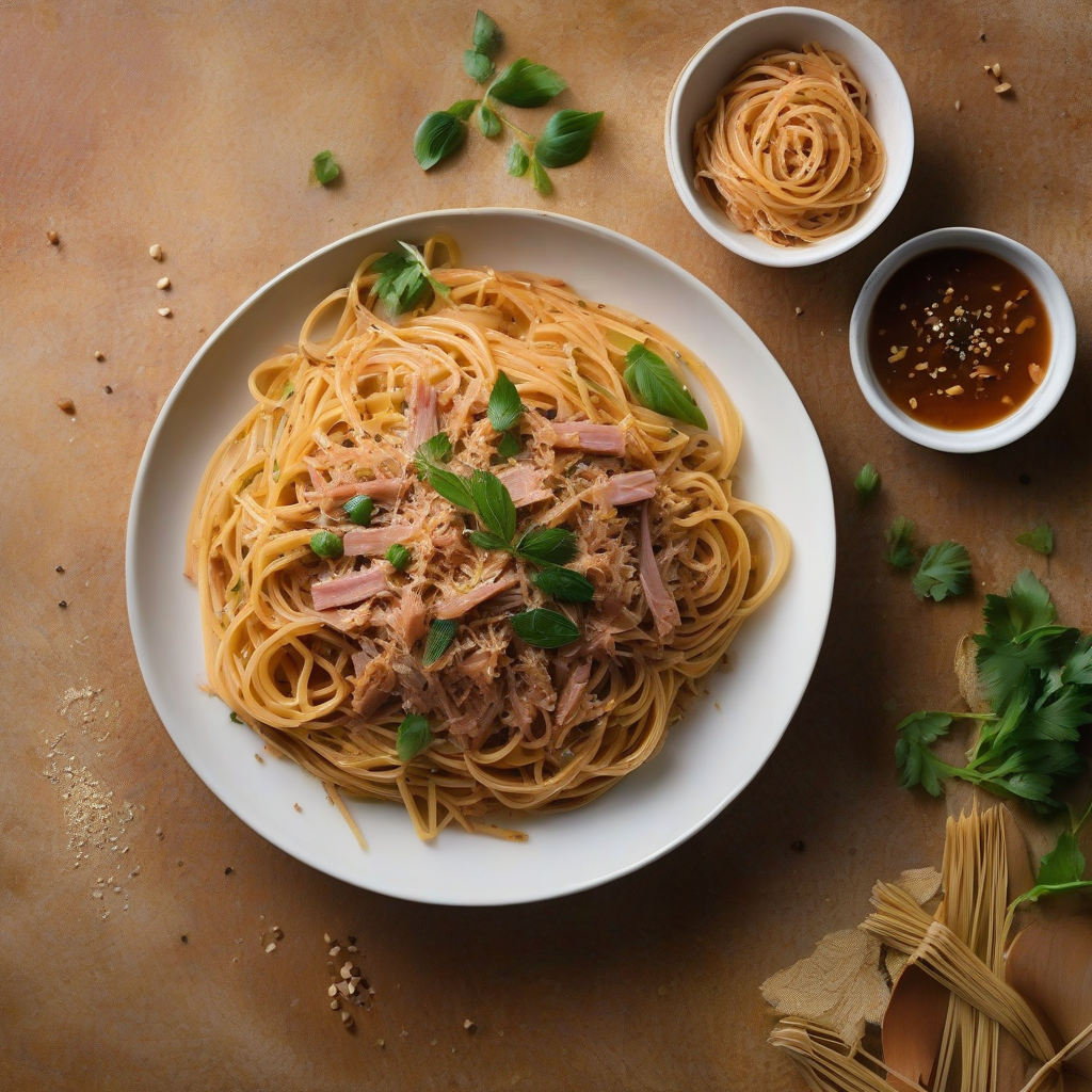 Miso Butter Pasta with Tuna and Cabbage