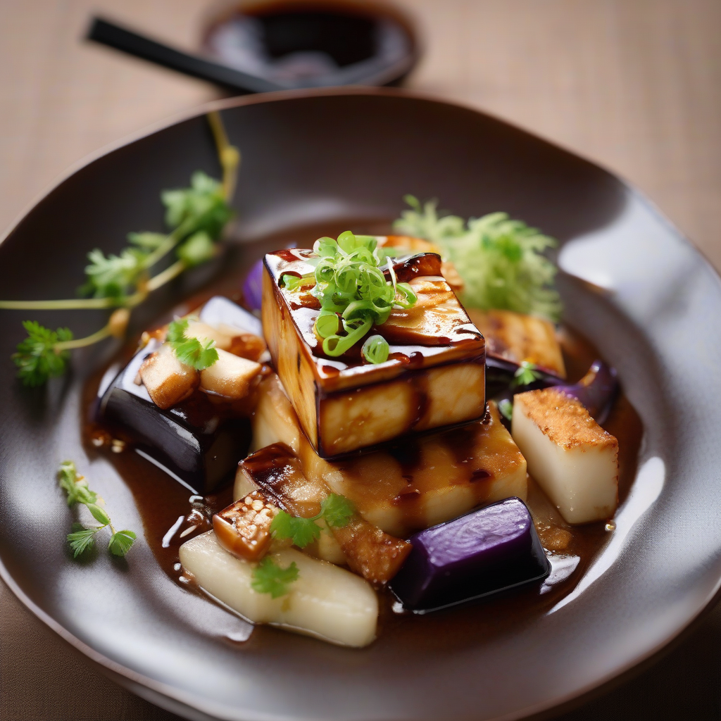 Miso Dengaku (Tofu, Eggplant, Daikon &amp; Konnyaku)