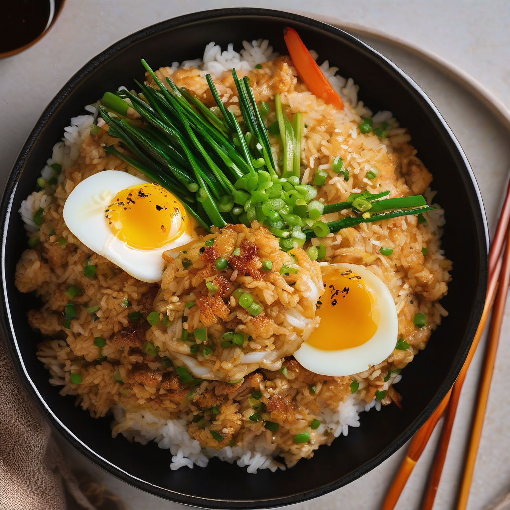 Niratama Donburi (Stir-Fried Garlic Chives and Egg over Rice)