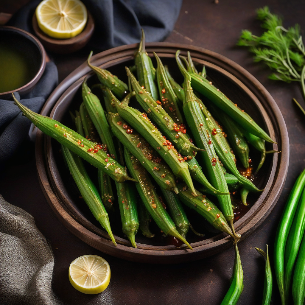 Okra with Ginger Soy Sauce