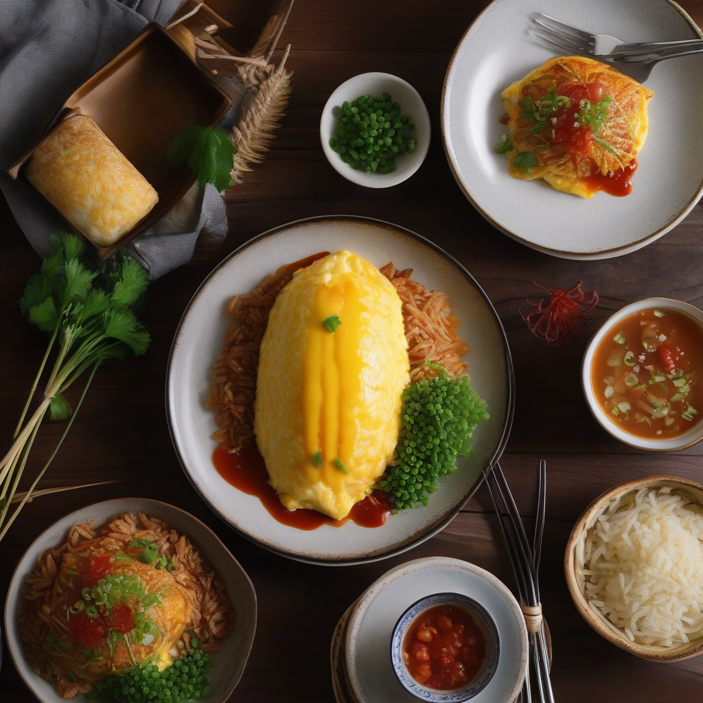 Omurice (Japanese Omelette Rice)