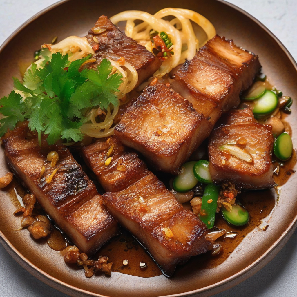 Pan-Fried Ginger Pork Belly