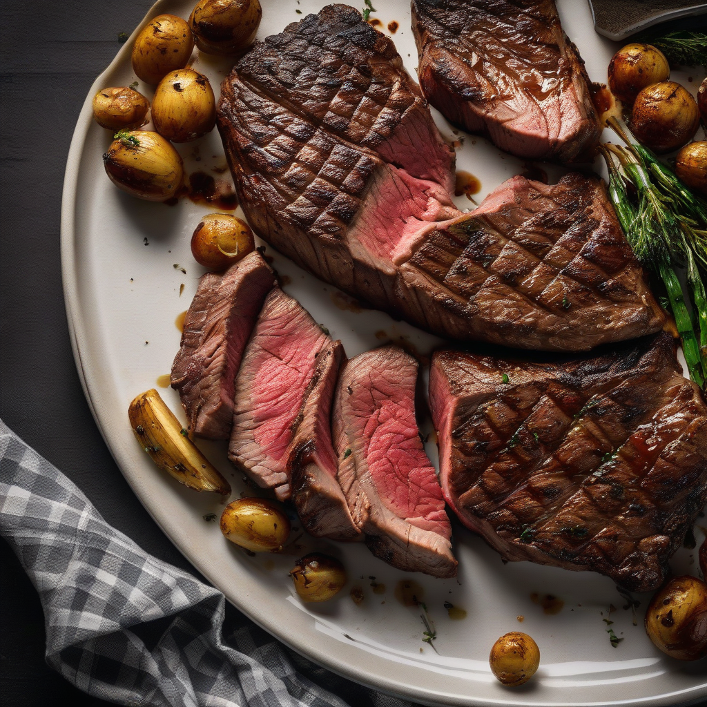 Reverse Sear Steak di Traeger dengan Bawang Putih Asap