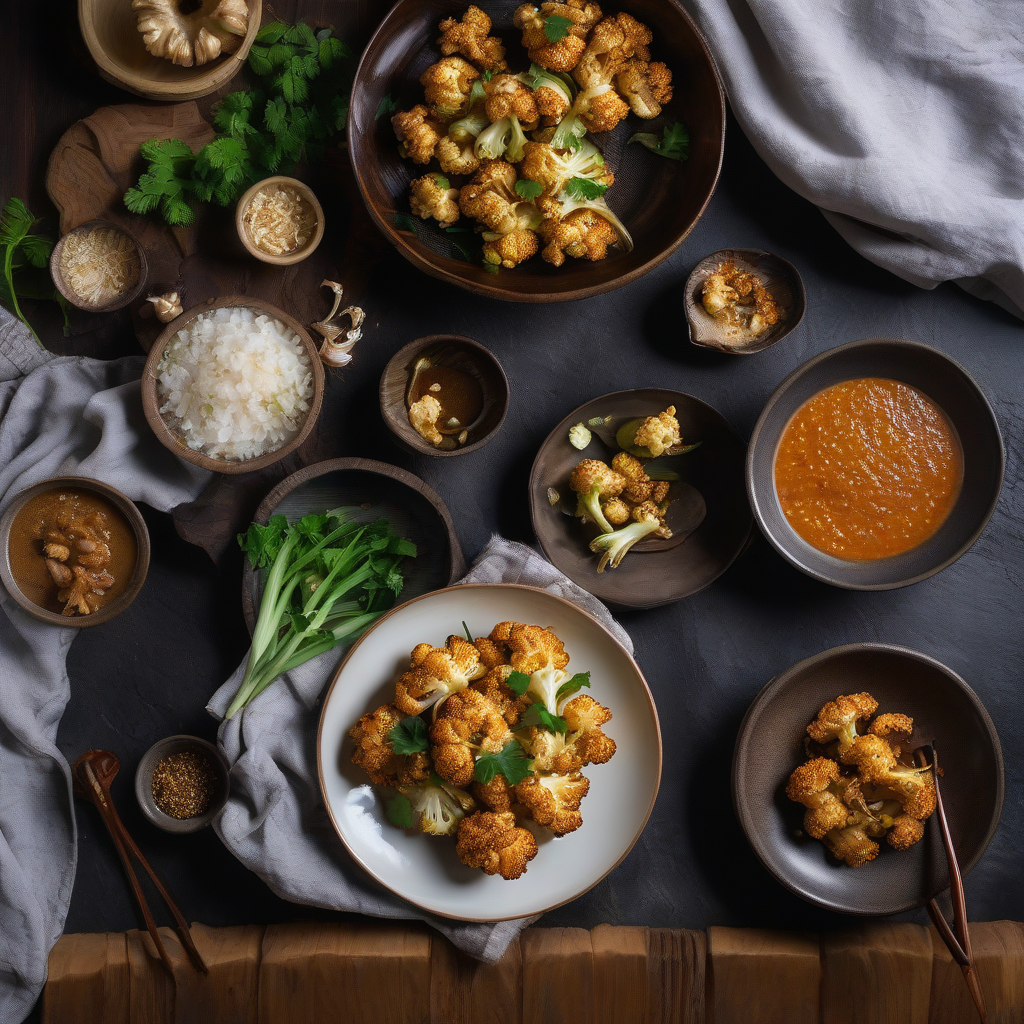 Kembang Kol Bawang Putih Miso Panggang