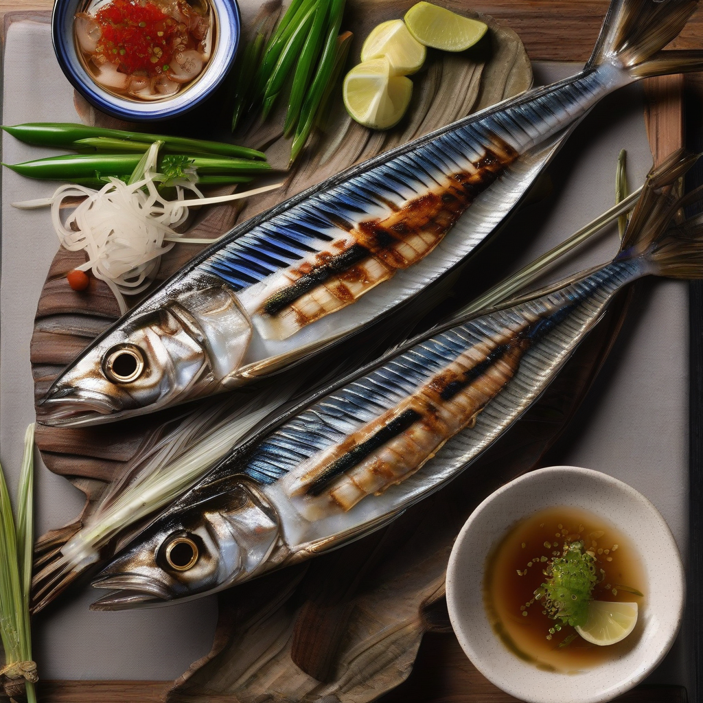 Sanma Shioyaki (Grilled Pacific Saury)