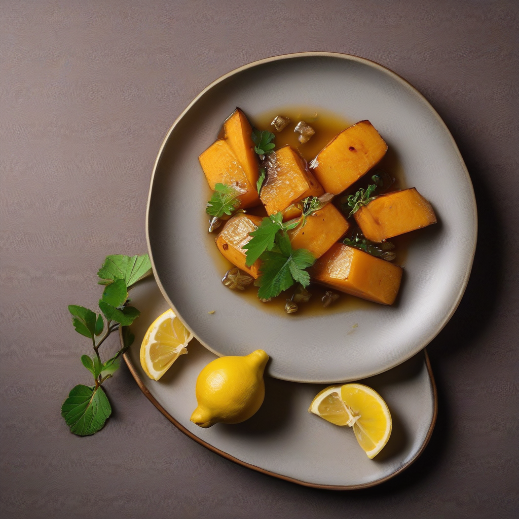 Ubi Jalar Rebus dengan Lemon