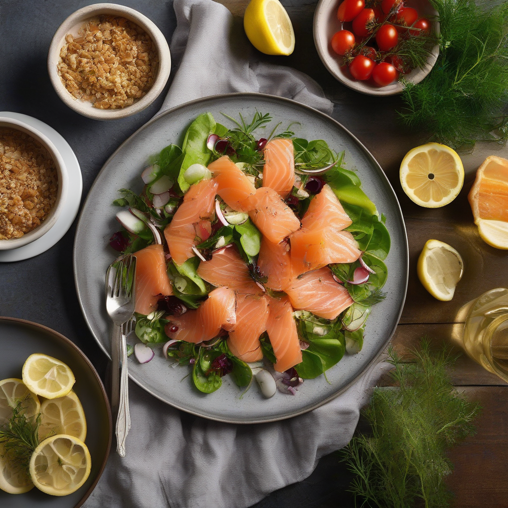Smoked Salmon Salad with Lemon Vinaigrette