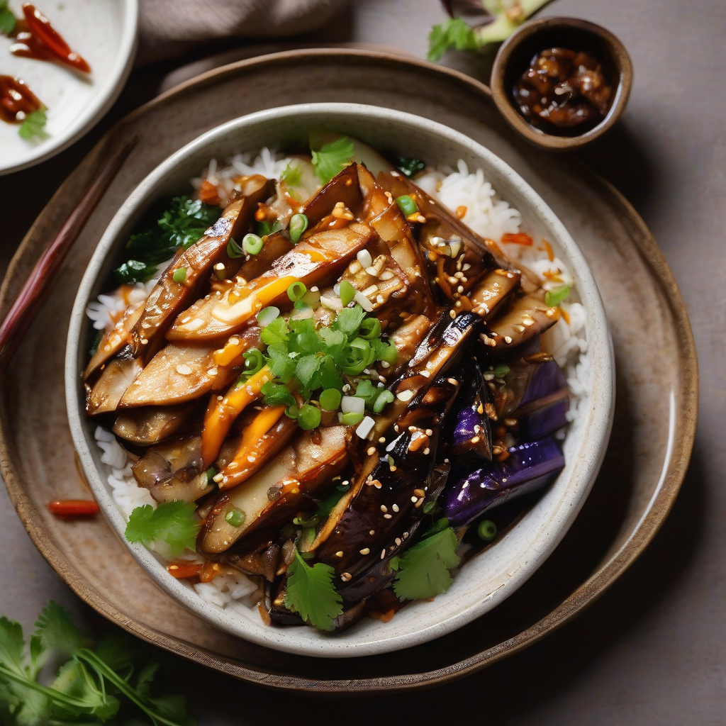 Donburi Terong Berlapis Kedelai