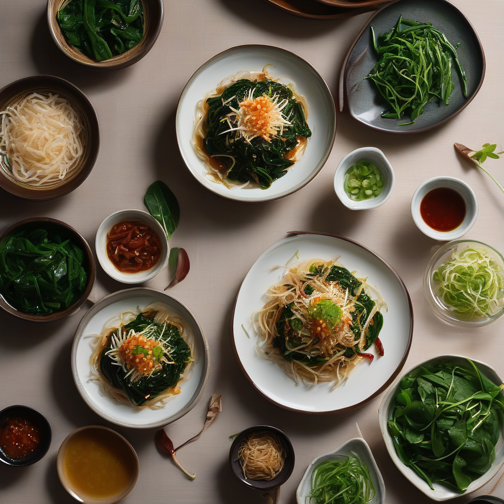 Namul Bayam dan Namul Tauge